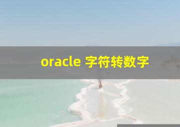 oracle 字符转数字